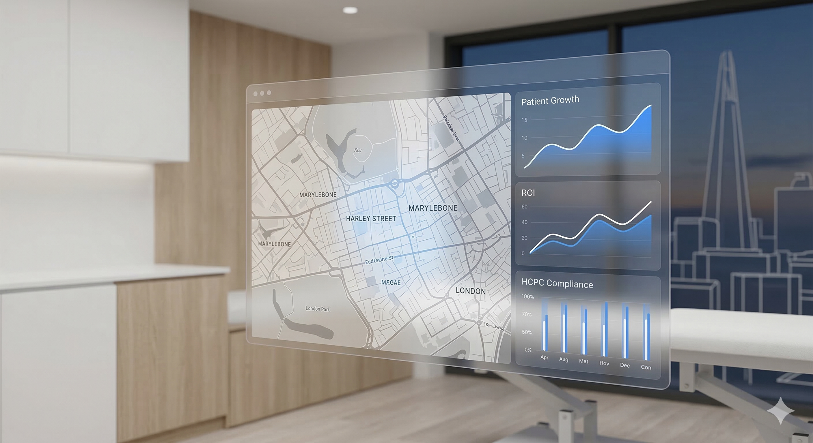 HCPC-registered physiotherapist treating a patient in a London clinic